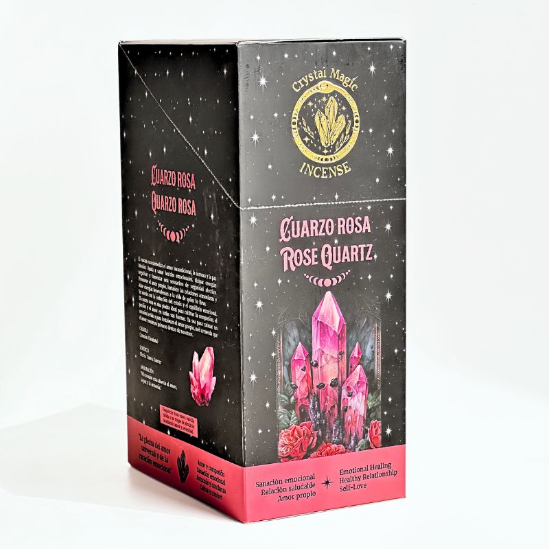 Incienso Rosa con Piedras de Cuarzo Rosa