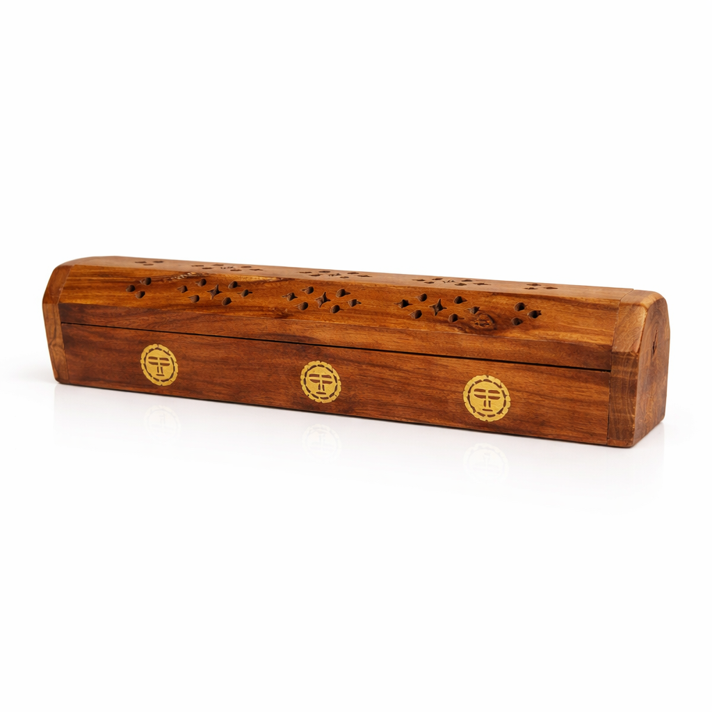 Porta Incienso Caja de Madera - Sol