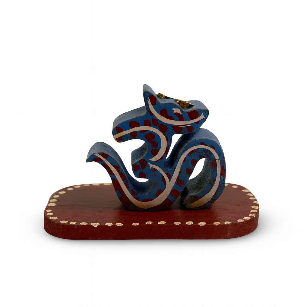 Porta Incienso OM con Base Azul - Rojo