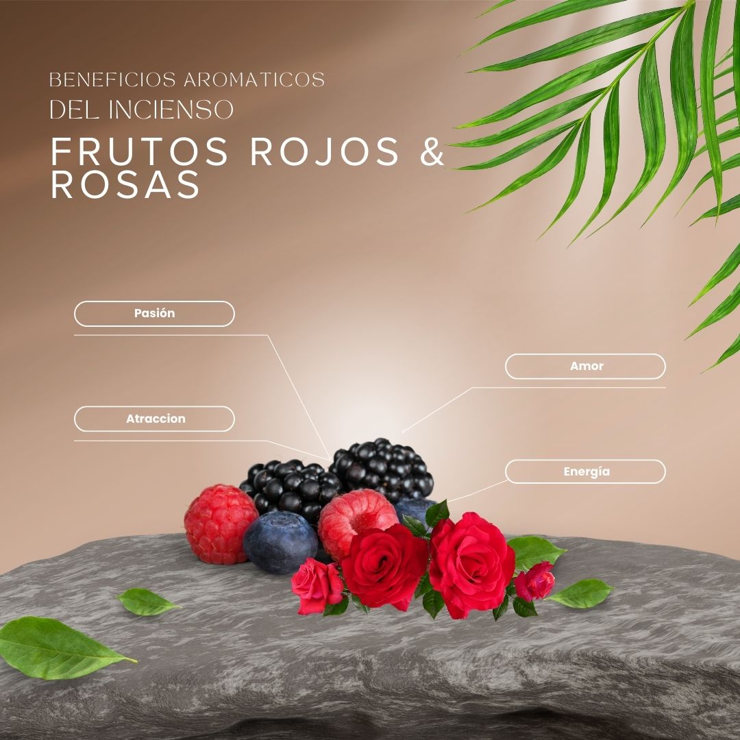 Sahumerio Organico Frutos Rojos Rosa Real