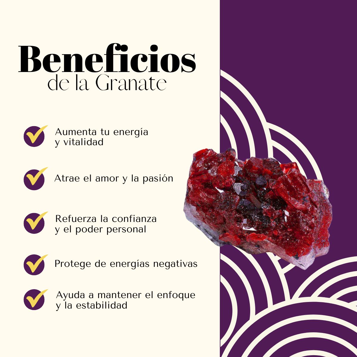 Aros Dorados Perla Granate