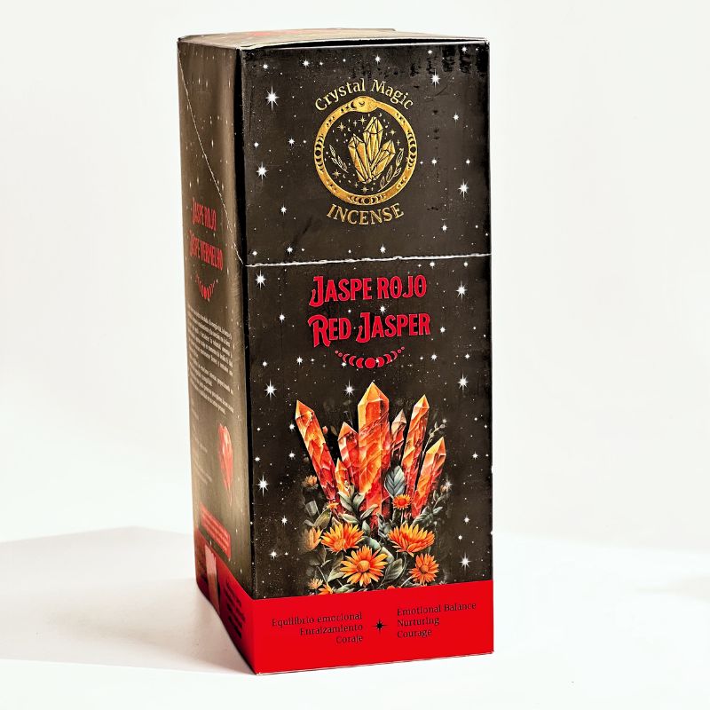 Incienso Vainilla con Piedras de Jaspe Rojo