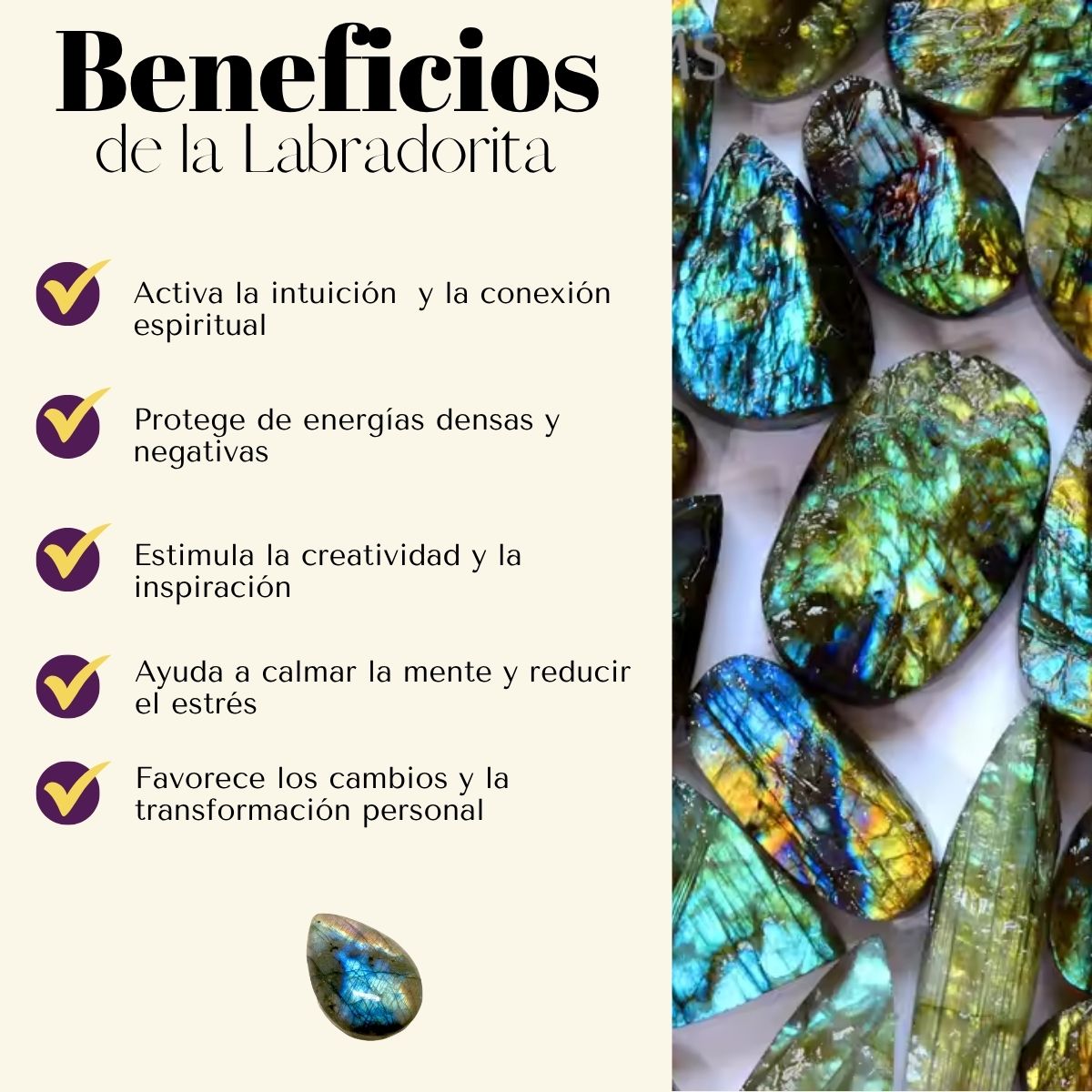 Pulsera Labradorita 8mm