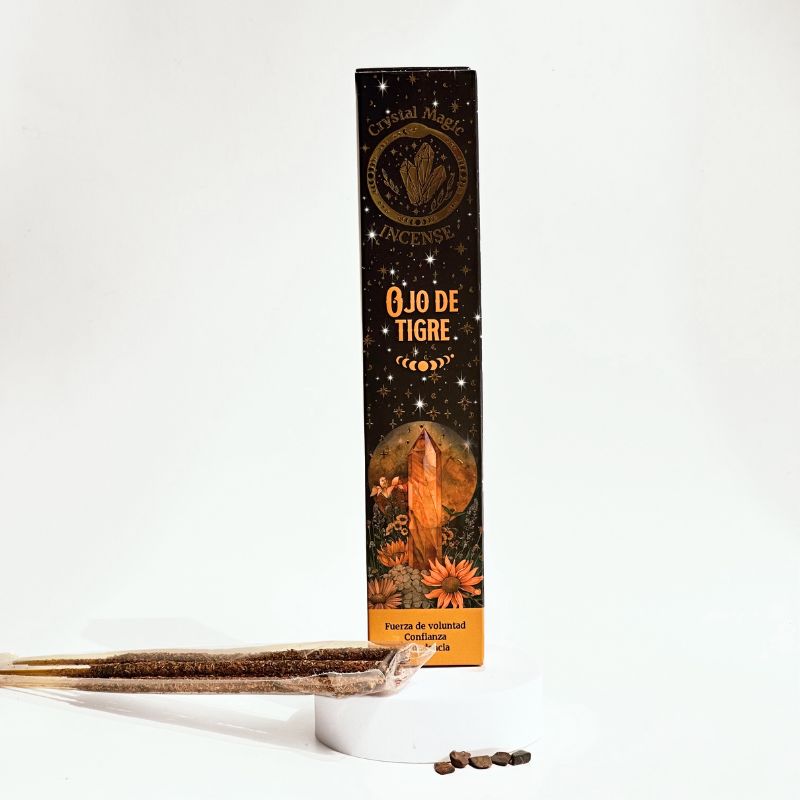 Incienso Sándalo con Piedras de Ojo de Tigre