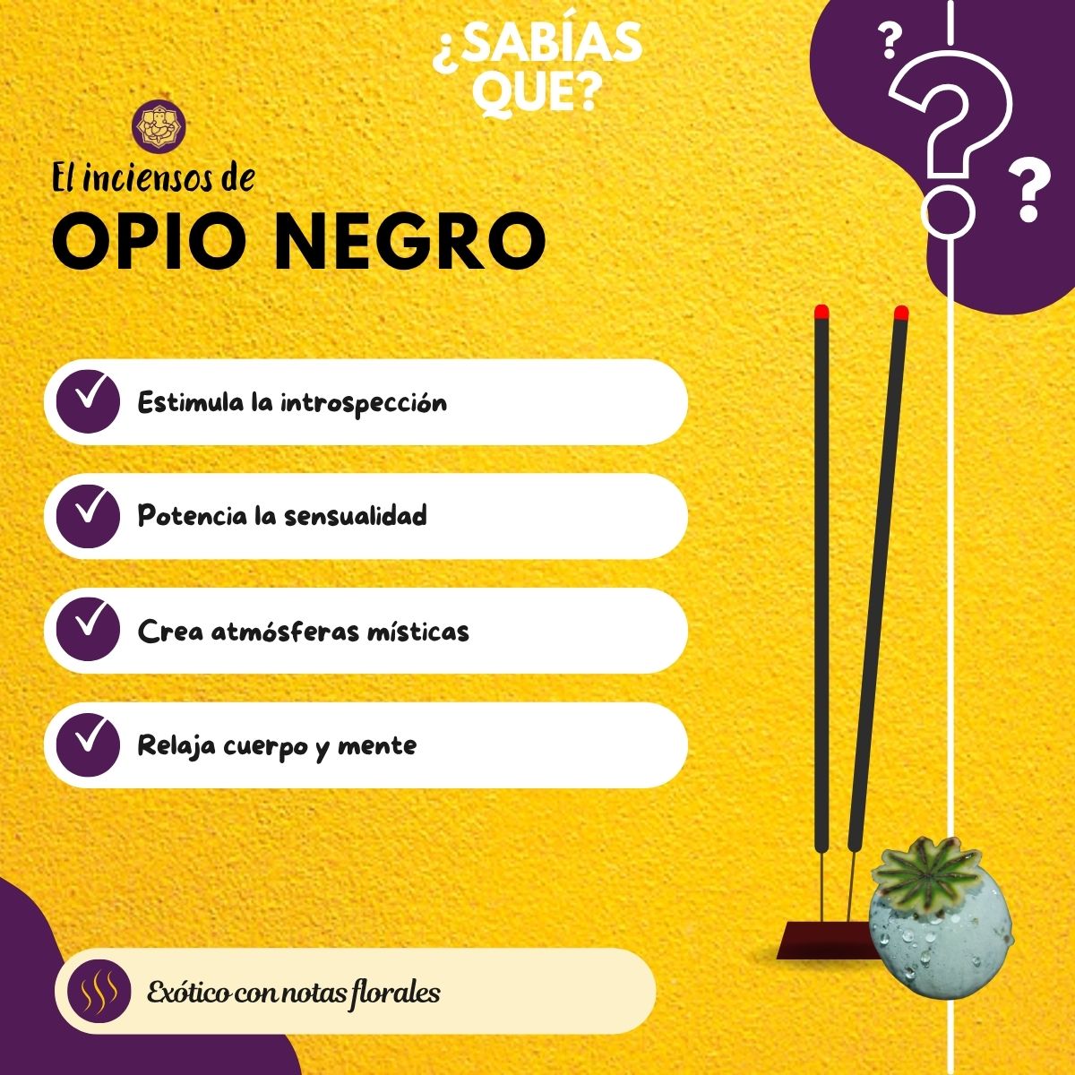 Incienso Fit Opio Negro