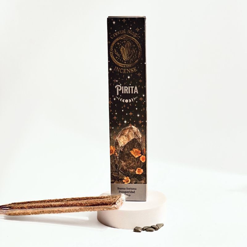 Incienso Palo Santo con Piedras de Pirita