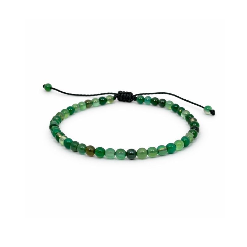 Pulsera Ajustable Onix Verde 4mm