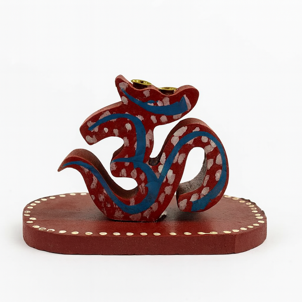 Porta Incienso OM con Base Rojo