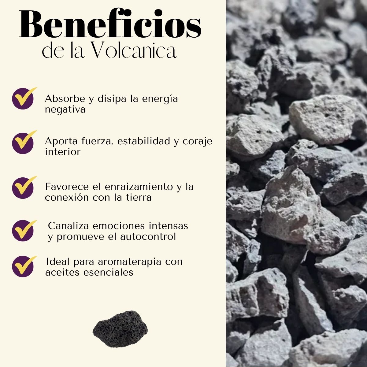 Pulsera Mano de Fatima Piedra Volcanica 7 Chakra