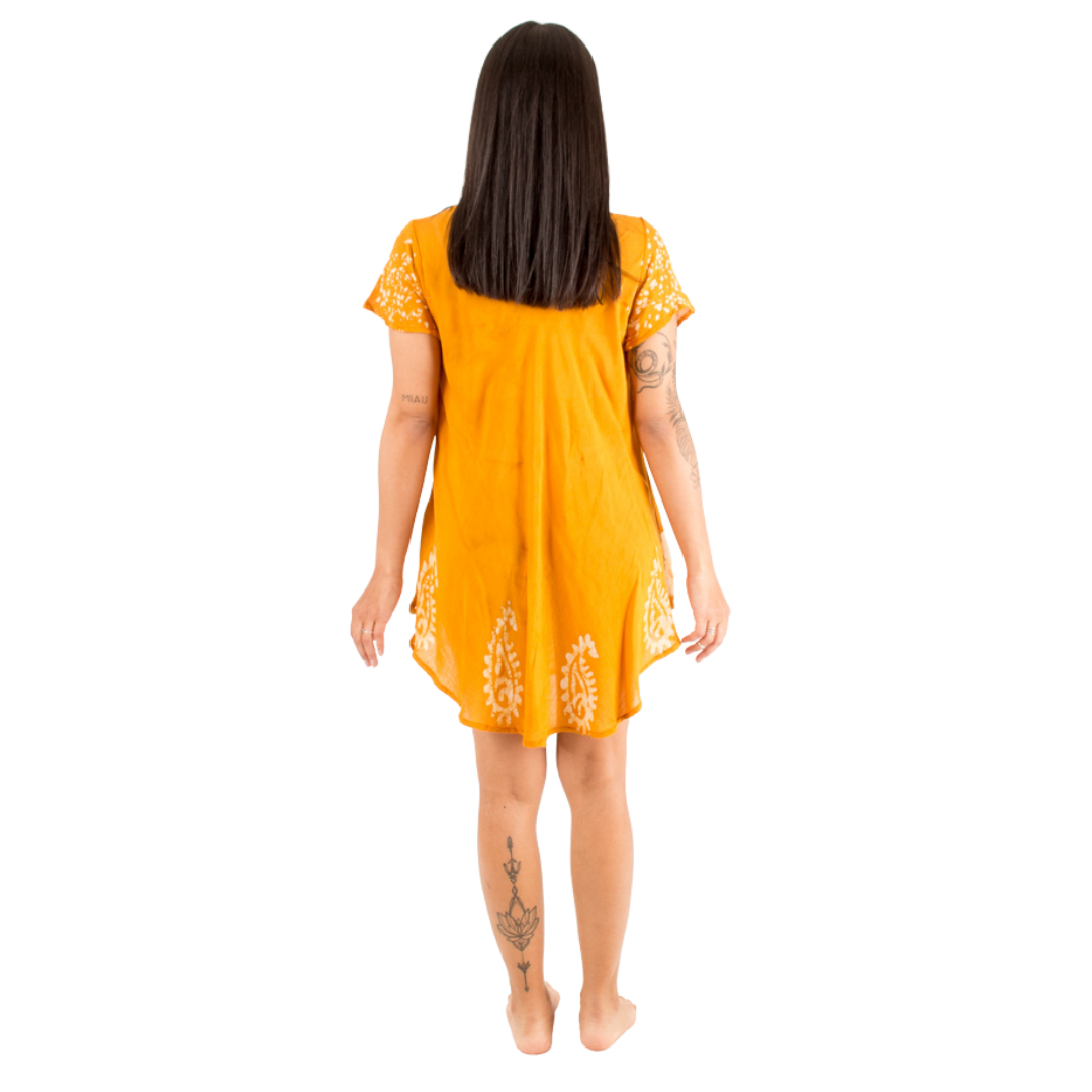 Blusa/Vestido Devamati Mostaza