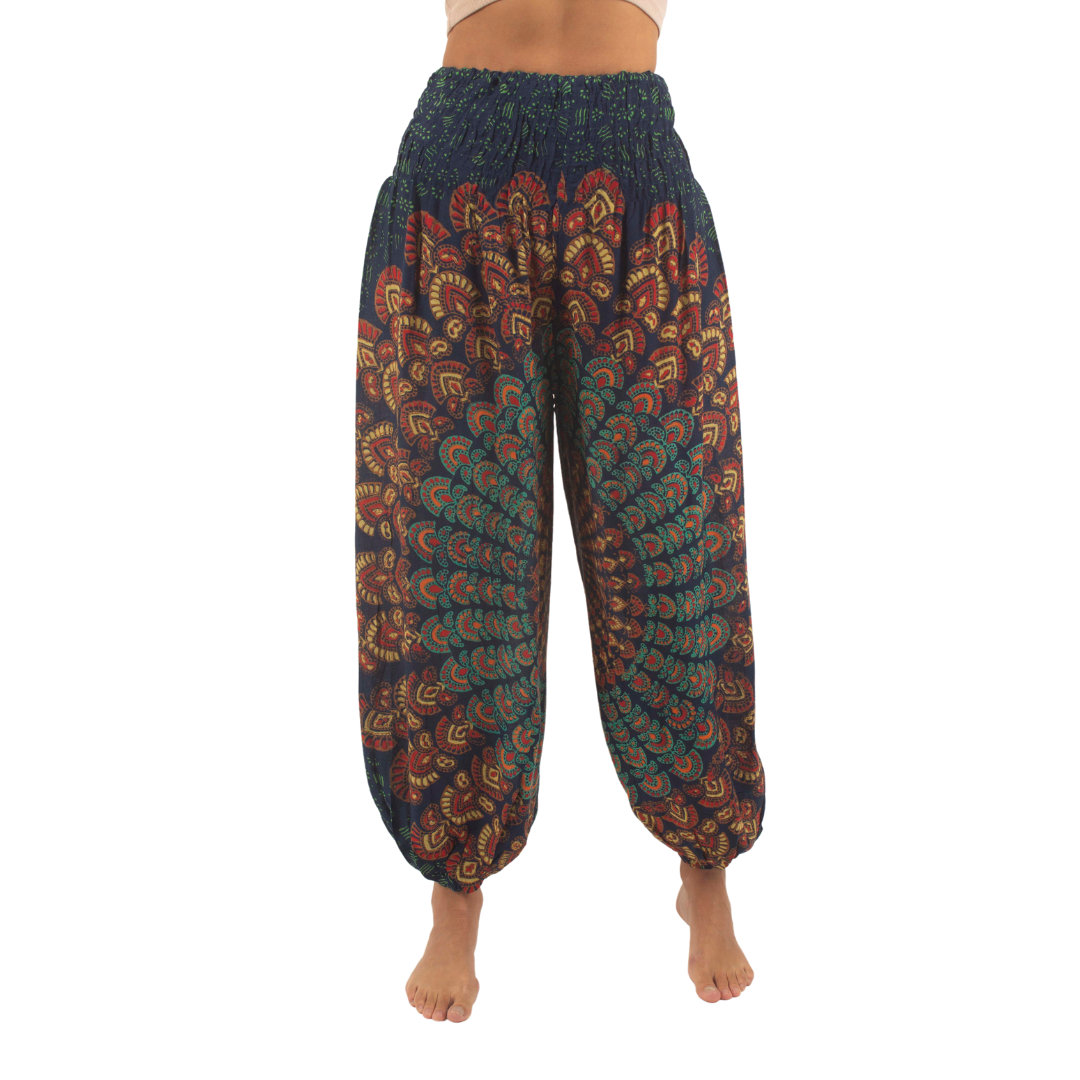 Pantalon Usha Azul con Verde