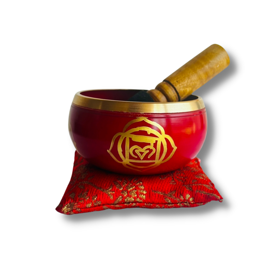 Box Cuenco Tibetano Rojo 9cm