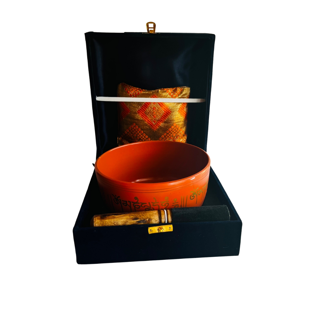 Box Cuenco Tibetano Naranja 18cm