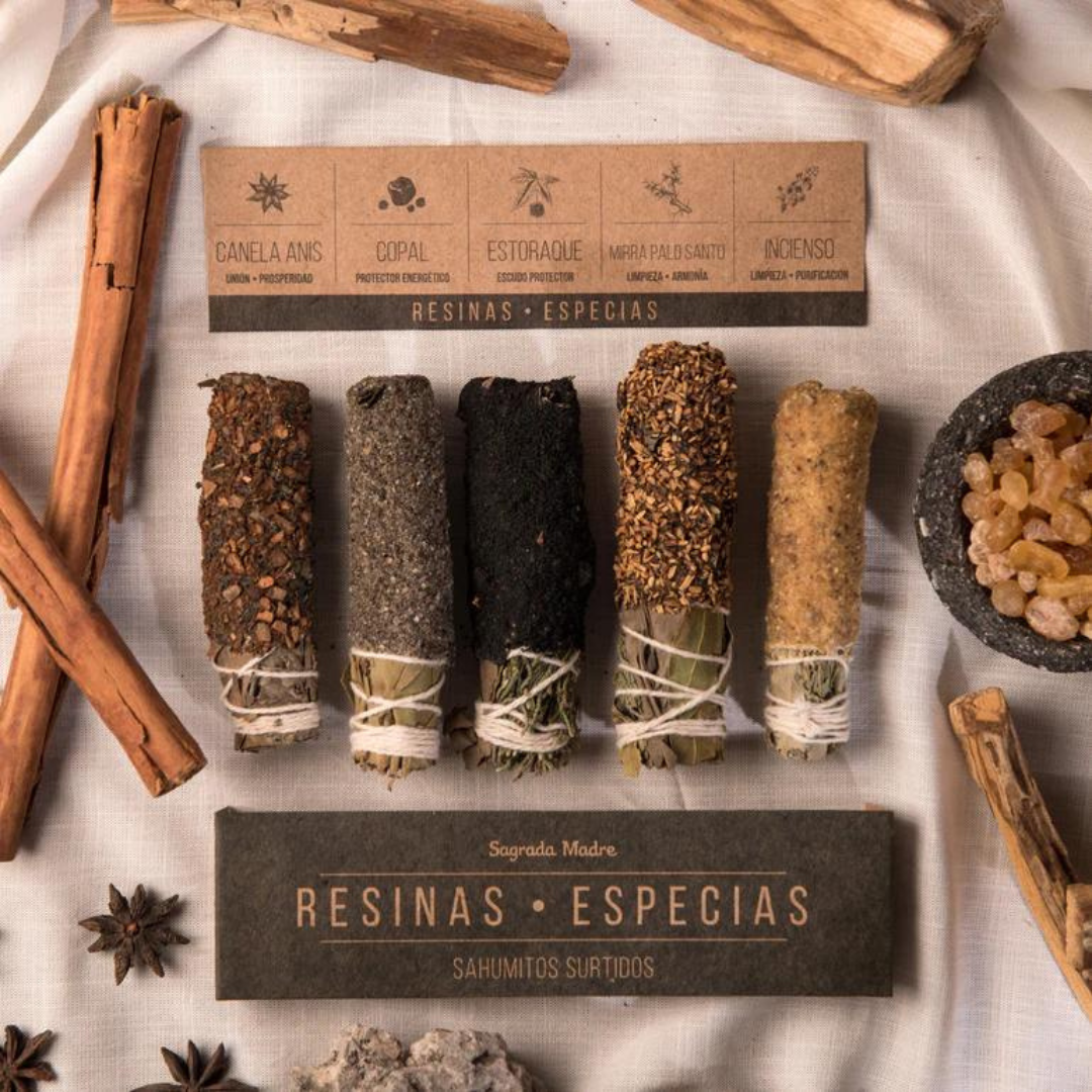 5 Sahumitos Surtidos Resinas y Especies