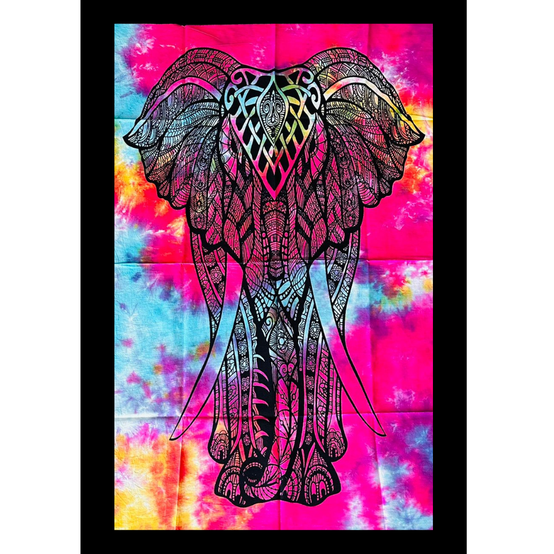 Tapiz Mural Elefante Multicolor