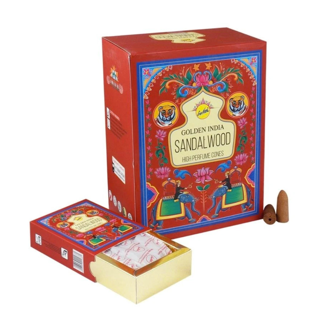 Incienso Cascada Golden Indian SandalWood 120Conos