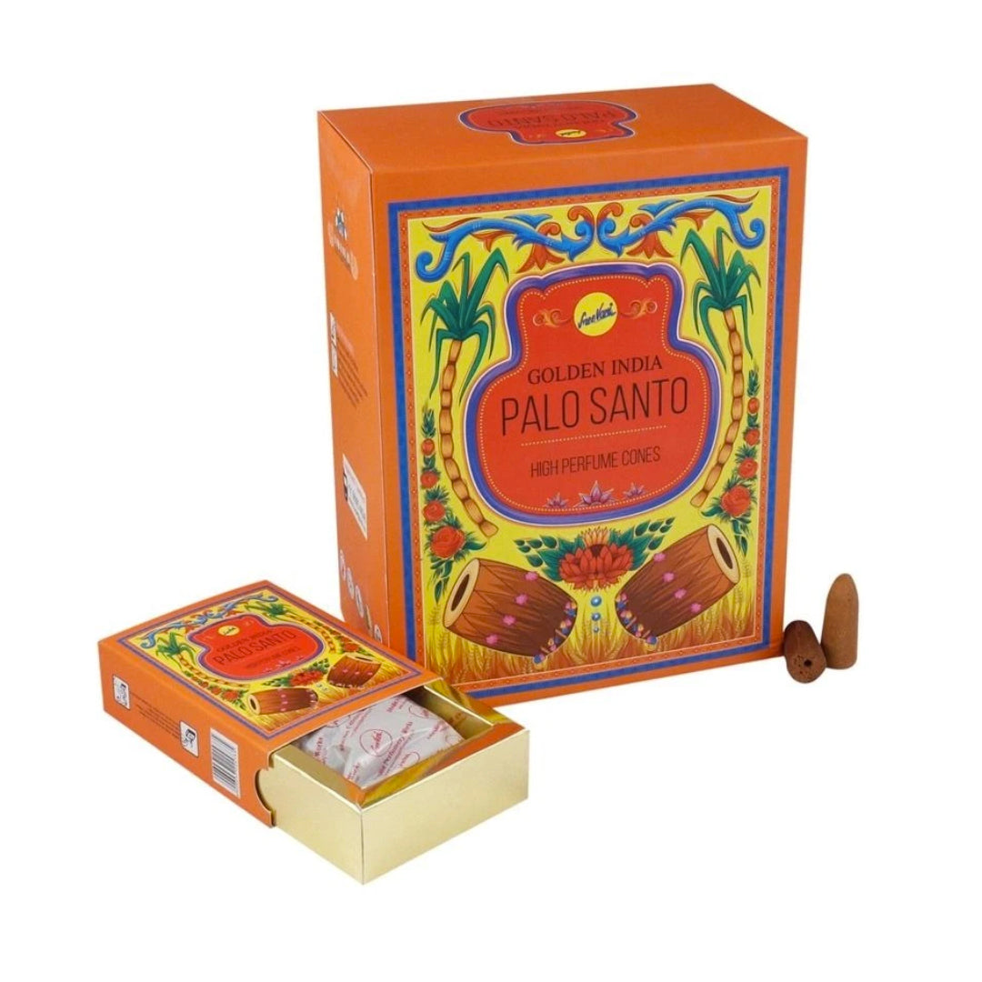 Incienso Cascada Golden Palo Santo 10Conos
