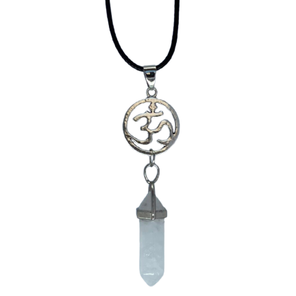Colgante OM de Punta Cuarzo de Cristal