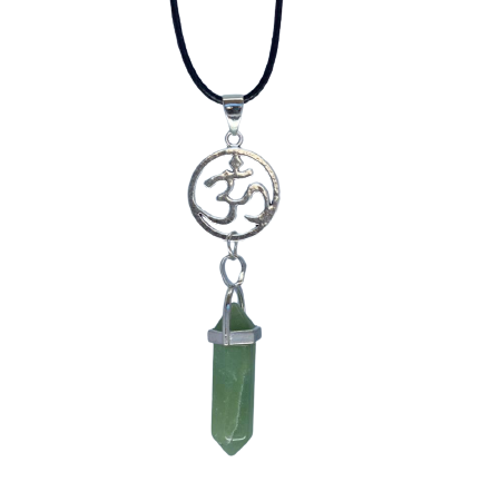 Colgante OM de Punta Aventurina Verde