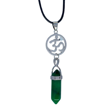 Colgante OM de Punta Jade Verde