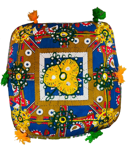 Cojin Bordado a mano Jaidev Blue