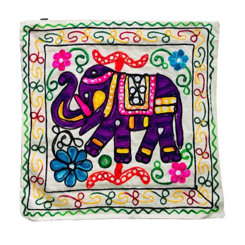 Funda de Cojín Elephant Purple&Pink