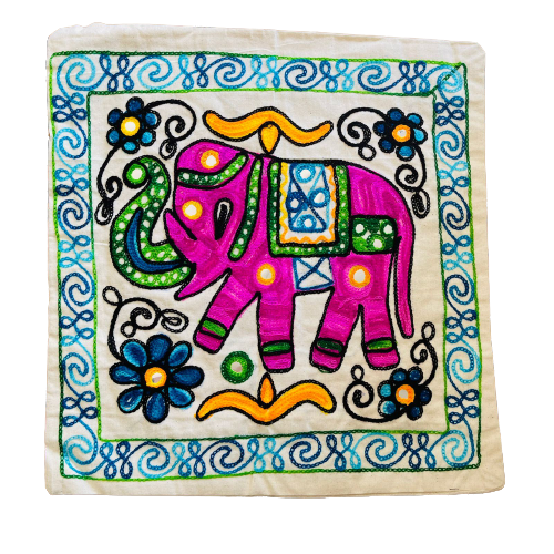 Funda de Cojín Elephant Pink&Blue