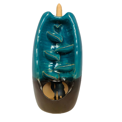 Porta Incienso Cascada Turquesa Prints + 10 inciensos