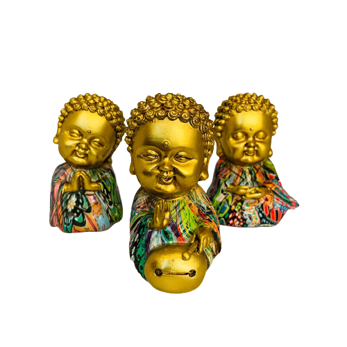 Set Little Budda Meditando