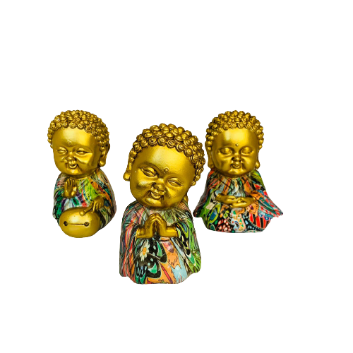 Set Little Budda Meditando
