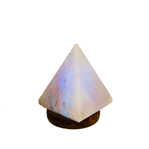 Lampara de Sal del Himalaya Pirámide Led Multicolor Mini