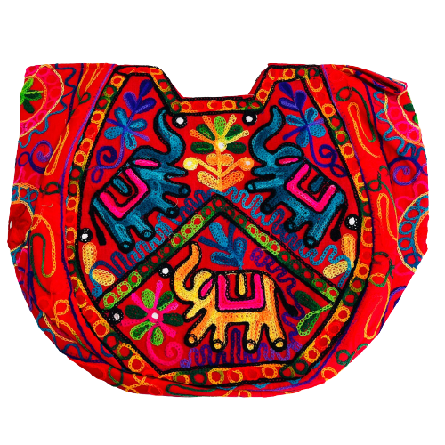 Bolso Playero Triple Elefante Rojo