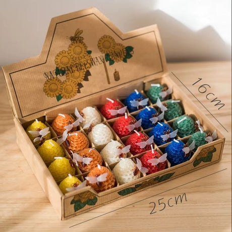 Set 24 Velas Cera de Abejas