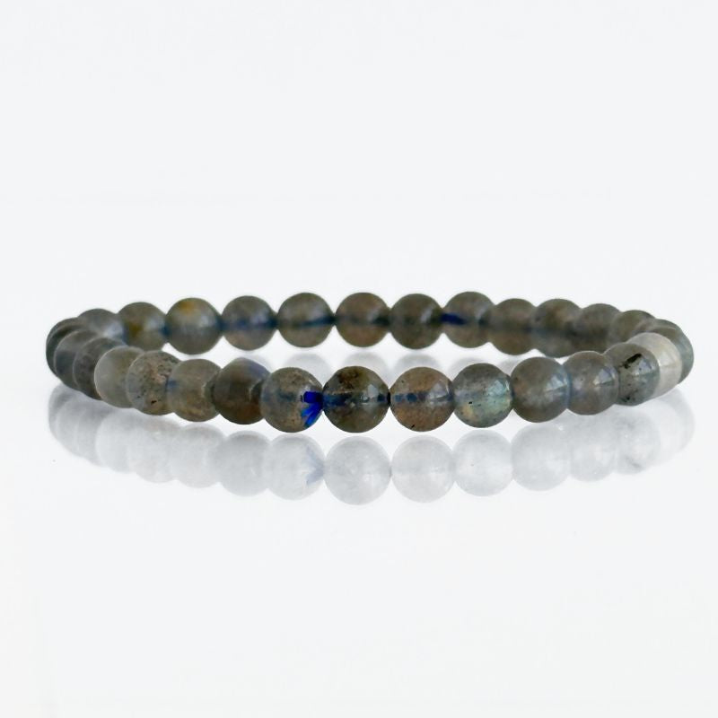 Pulsera Labradorita Destello Azul 6mm