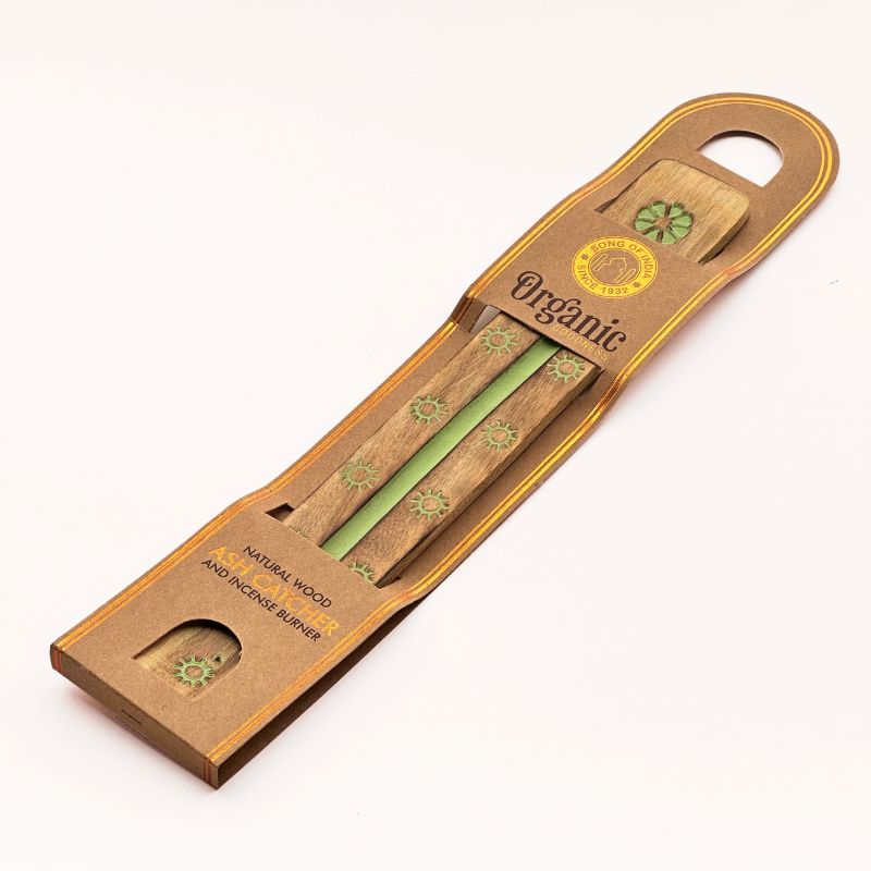 Porta incienso Natural Wood Verde