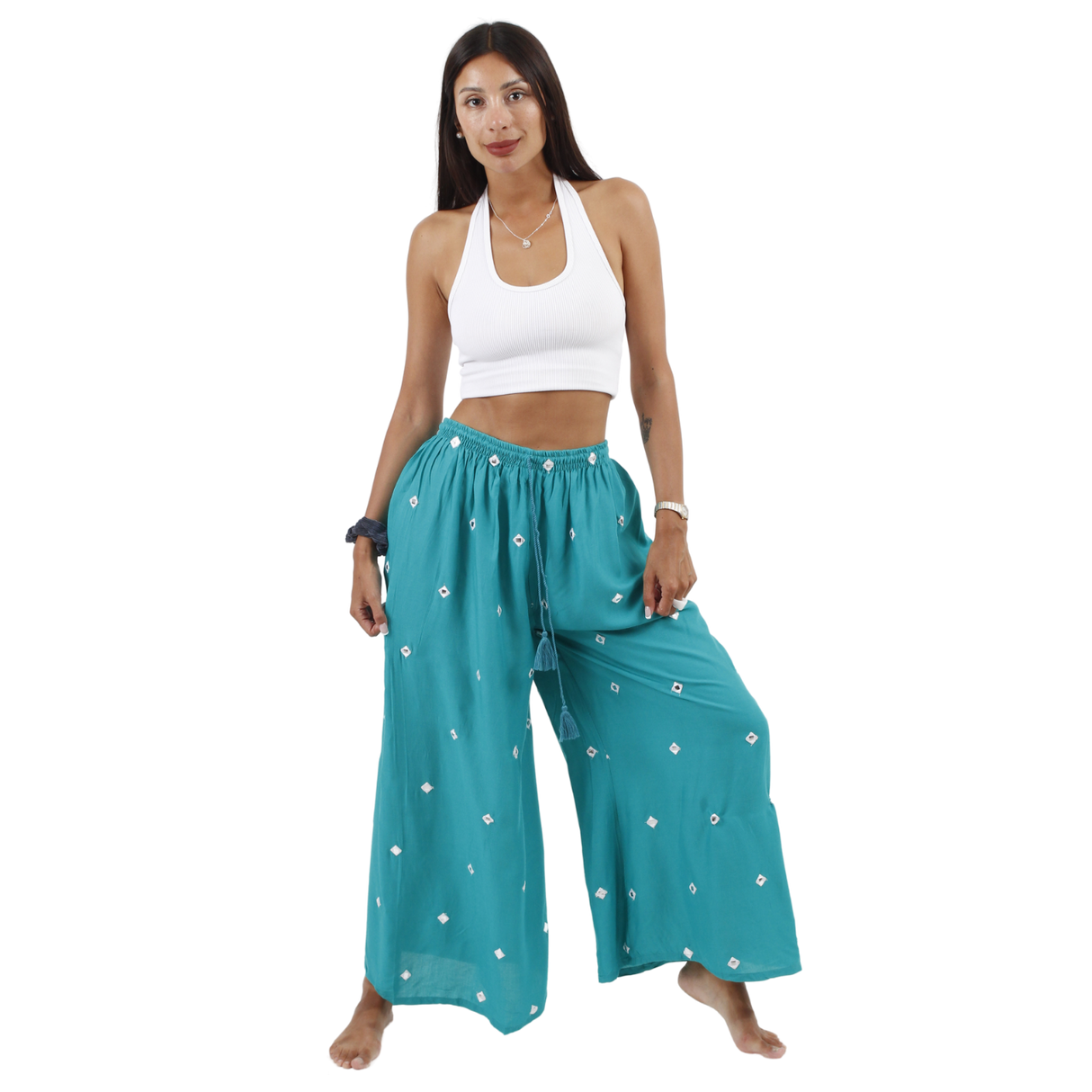 Pantalon Palazzo Anala Celeste