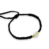 Pulsera de Hilo 6mm Ajustable con Piedra Preciosa