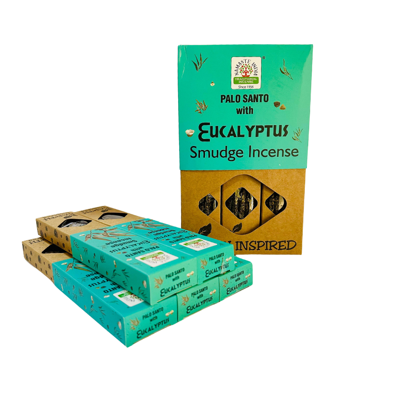 Incienso Natural Palo Santo con Eucalipto - Namaste India