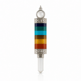 Colgante 7 Chakra con Punta de Cuarzo 4 cm