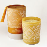 Vela Boho Palo Santo con Piedra Obsidiana 200gr