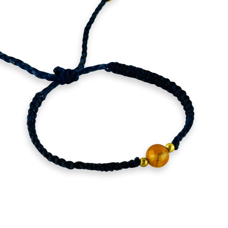 Pulsera de Hilo 6mm Ajustable con Piedra Preciosa