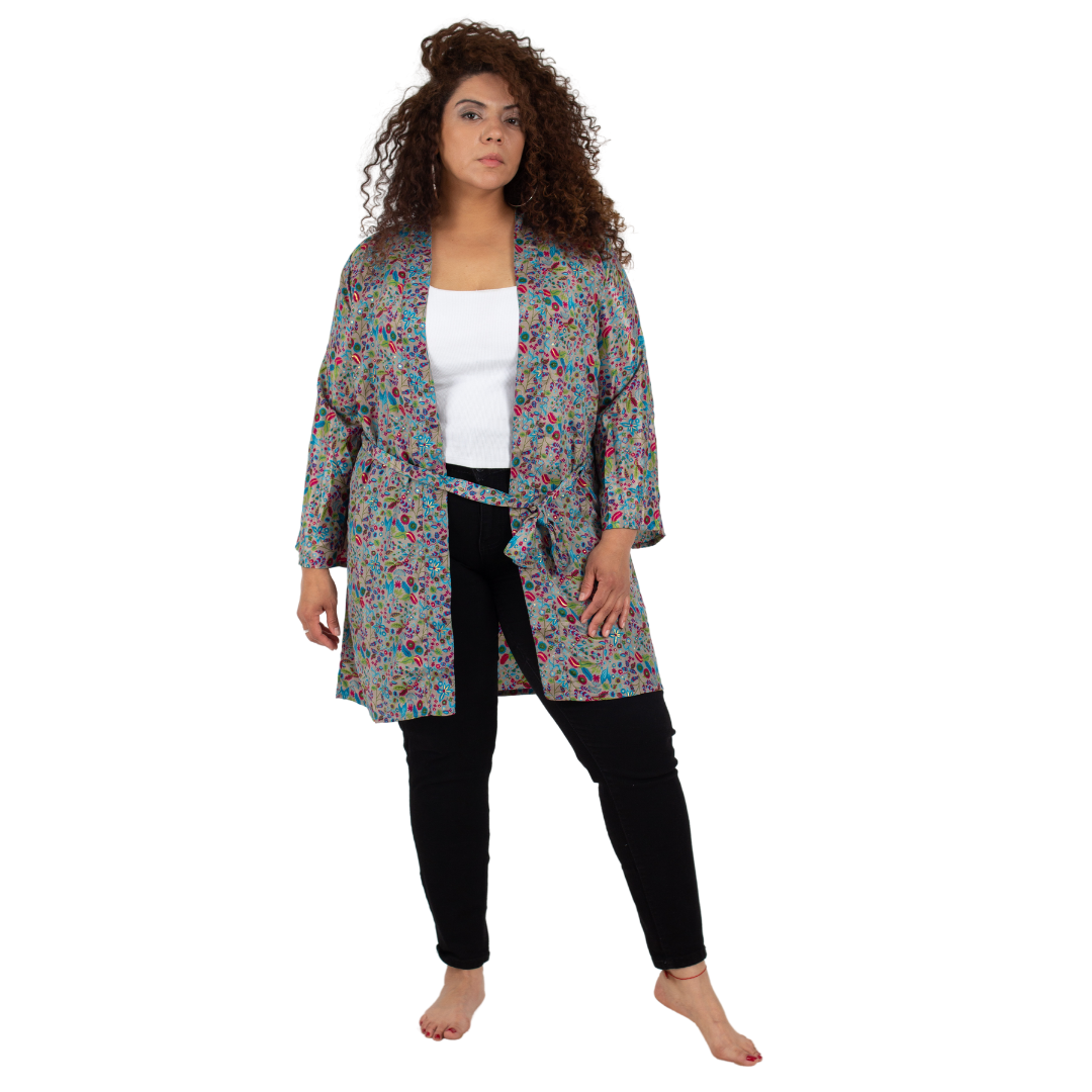 Kimono Denali Gris con Azul