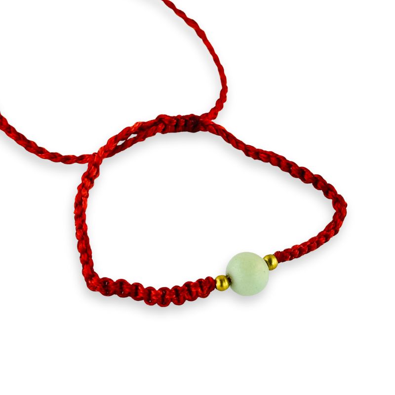 Pulsera de Hilo 6mm Ajustable con Piedra Preciosa