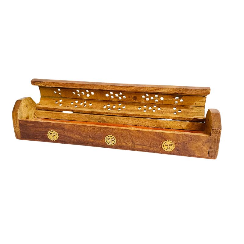 Porta Incienso Caja de Madera - Sol