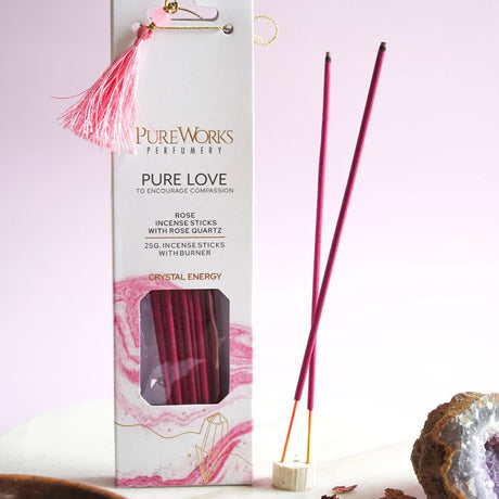 Set incienso Natural Crystal Energy - Amor Puro - Song Of India