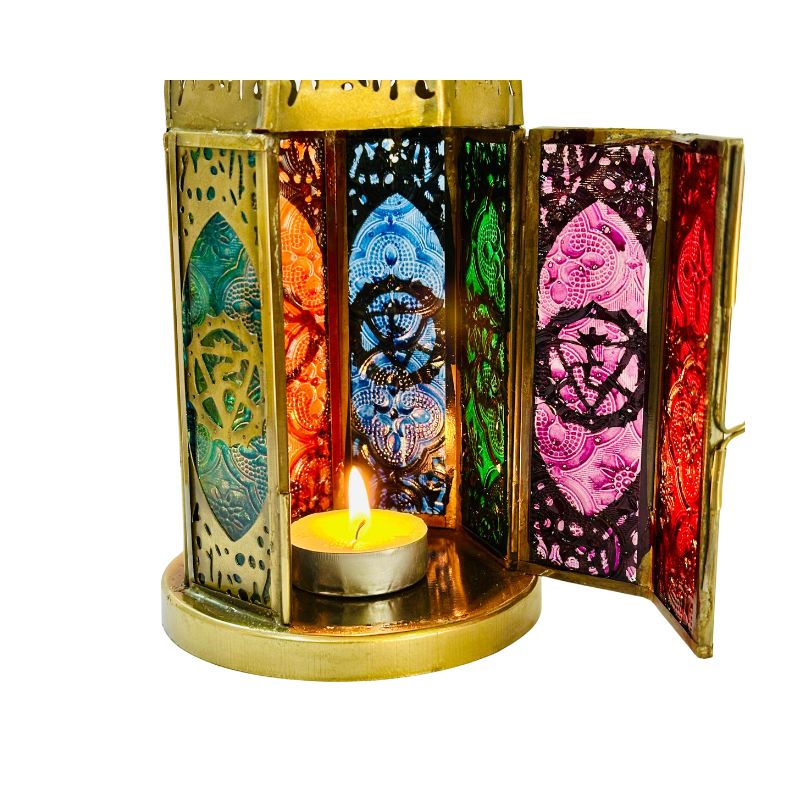 Farol Encantado - Porta Vela OM 7 Chakras Grande