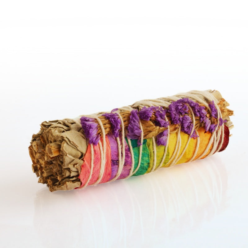 Sahúmo de Salvia Blanca con 7 Chakras - 10 Cms