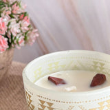 Vela Boho Pachulí con Piedra Jaspe Rojo 120gr