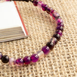 Pulsera Ajustable Ágata Morada 4mm