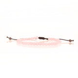 Pulsera Ajustable Cuarzo Rosa 4mm
